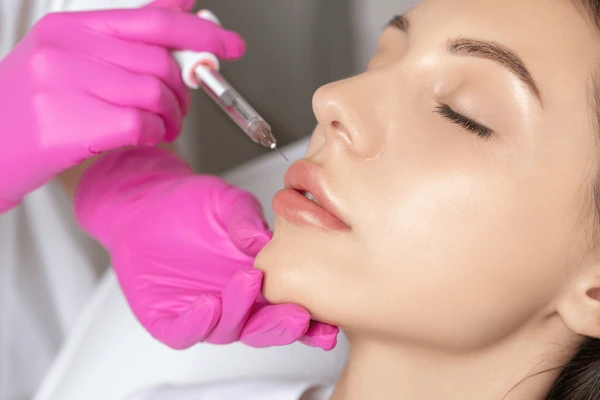 Cosmetologist performing Juvederm Ultra Plus XC injection, highlighting similar procedures