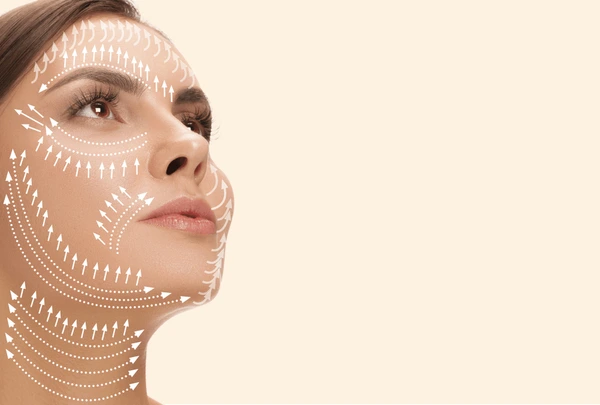 Illustration showing targeted treatment areas for Xeomin injections, including facial wrinkles and fine lines